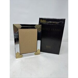 Vintage Solid Brass Photo Frame Hand Polished & Lacquer Coated 5"x7" Korea New